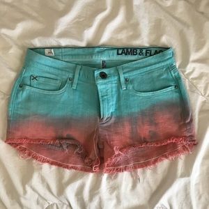 Lamb & Flag Tie-dye jean Shorts